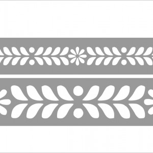 Set of 2 x Stencils, 59 x 13cm / 59 x 10cm, Reusable Border SP153 - Img 2