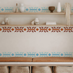Set of 2 x Stencils, 59 x 19cm / 39 x 13cm, Reusable Border SP157