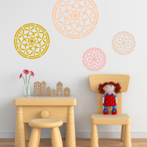 Set of 4 AURA Mandala Stencils, diameters 80cm, 44cm, 22cm and 14cm - SP166 - Img 4