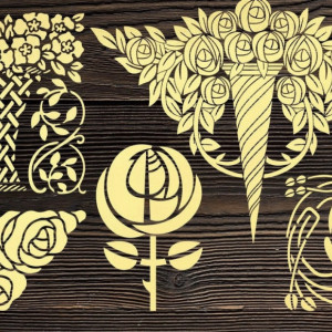 Set of 5 Flower Vase Stencils SP98 - Img 3