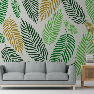 Palm Leaf Stencil 2 - Reusable Repetitive - SP218