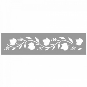 Repetitive Stencil 59 * 16cm Flower Border SP62 - Img 3