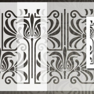 Reusable Repetitive Stencil Lines Damask 590*550mm - SP81 - Img 3