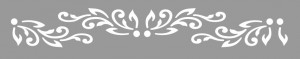 Reusable Stencil Repetitive Damask Border 430*87mm - SP79-3