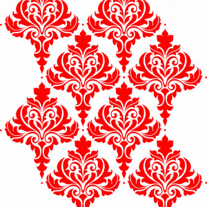 Reusable Stencil Repetitive Damask Flower 585*410mm - SP29-1 - Img 4