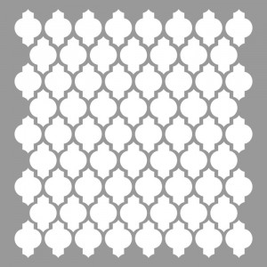 Sablon 59x59cm, Wallpaper Baroque Pattern, Refolosibil SP123 - Img 2