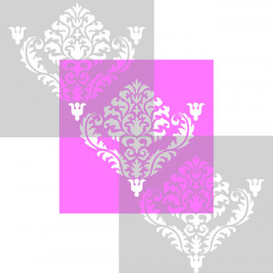 Sablon Refolosibil Repetitiv Flower Damask 590*590mm - SP84 - Img 3