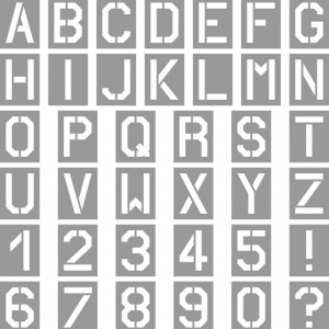 SET 38 x Reusable Stencils Alphabet + Numbers Stencil size 15x12cm / pc - SP721512 - Img 2