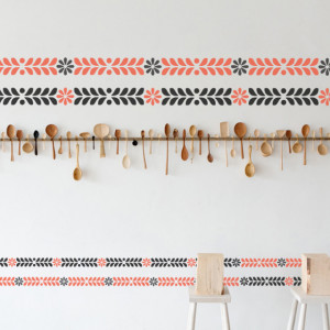 Set of 2 x Stencils, 59 x 13cm / 59 x 10cm, Reusable Border SP153