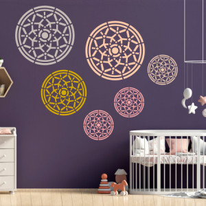 Set of 4 AURA Mandala Stencils, diameters 80cm, 44cm, 22cm and 14cm - SP166 - Img 5