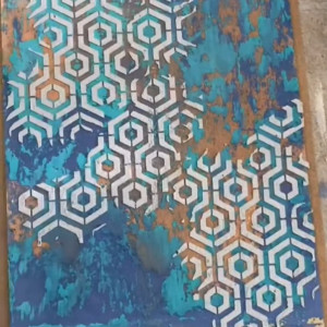 Stencil Linked Hexagons 44x32cm - SP199
