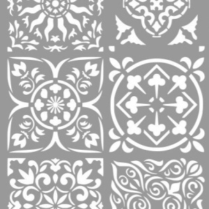 Aisha Stencil 590x400x0.5mm, Reusable SGF27.1pe2.59x40.05