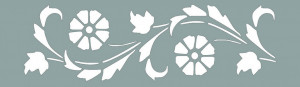 Border Stencil, Reusable, Daisy 49x18 cm SP182-1