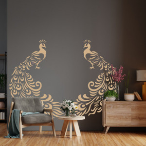 Peacock Stencil 89*59cm SP116 - Img 2