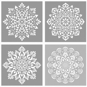 Promo Set1 - 4pcs Mandala Stencils - different sizes - Img 2