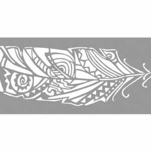 Sablon 125x45cm, Aztec Leaf, Frunza, Refolosibil SP18112545 - Img 3