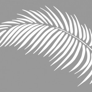 Sablon 860x540x1mm, Frunza de Palmier, Refolosibil SP146.86x54.1 - Img 3