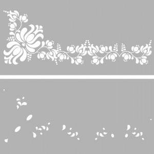 Sablon Refolosibil Dublu Strat, 680*300mm, Panonian Folk Motif- SP104-3 - Img 4