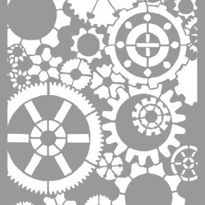 Sablon Refolosibil Gears 89 * 65cm * grosime 0.5 / 1mm - SP256 - Img 2