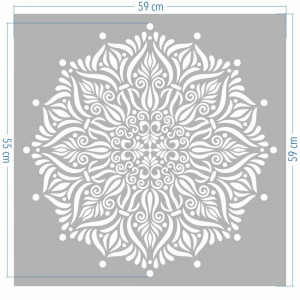 Mandala Flames Reusable Stencil - SP111 - Img 4