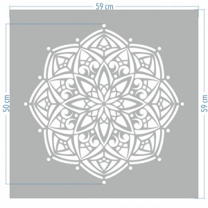 Mandala Gothic Circle Reusable Stencil - SP113 - Img 3