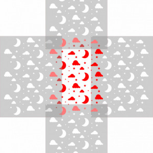 Reusable Repetitive Stencil Clouds Stars Moon 590*450mm - SP71 - Img 3