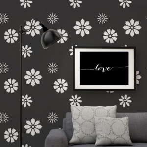 Reusable Stencil 590*590mm Floral - SP95-2