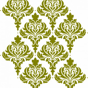 Reusable Stencil Repetitive Damask Flower 585*410mm - SP29-1 - Img 6