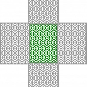 Sablon Linked Hexagons 44x32cm - SP199 - Img 4