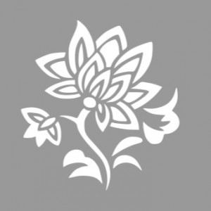 Sablon Refolosibil Floare 10x10cm