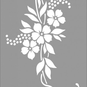 Sablon Refolosibil Flower Long 33x20cm