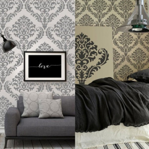 Sablon Refolosibil Repetitiv Flower Damask 590*590mm - SP84