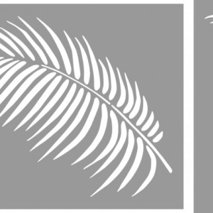 Set 2 x Sabloane Frunza de Palmier, 860x540x1mm si 560x430x1mm, Refolosibile SP146S2 - cu mici defecte de productie - Img 3