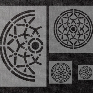Set of 4 AURA Mandala Stencils, diameters 80cm, 44cm, 22cm and 14cm - SP166 - Img 6