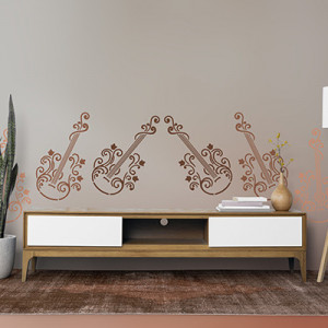 Stencil 59x33cm Reusable Stylized Guitar T175933