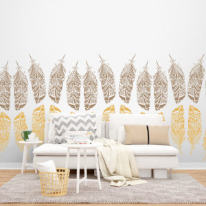 Stencil 89x31cm, Aztec Leaf, Leaf, Reusable SP1818931