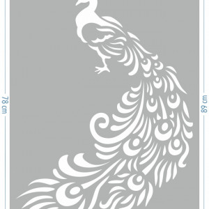 Peacock Stencil 89*59cm SP116 - Img 3