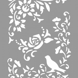 Reusable Borders Corners Flowers Stencil 29x22cm