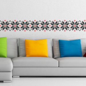 Reusable Repetitive Stencil Traditional Romanian Motif - SMTR02 - Img 3