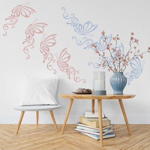 Reusable Stencil 59x36cm Stylized Butterfly T195936