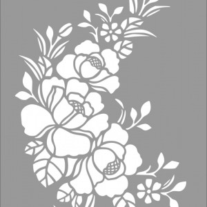 Reusable Stencil Flowers 33x24cm - Img 2