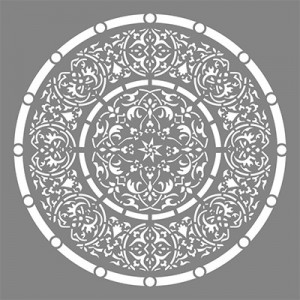 Reusable Stencil Mandala Arabesque 44x44 cm SP182 - Img 2