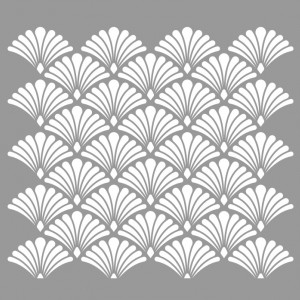 Reusable Stencil Repetitive Fan Leaves 620*590mm - SP78 - Img 2