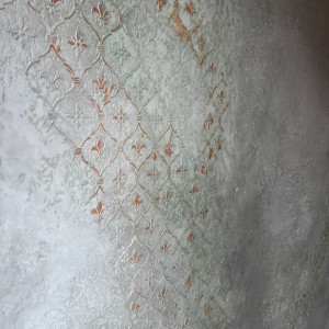 Sablon 65 x 55cm, Amfor Damask Motif, SP169, Refolosibil, Repetitiv - Img 2