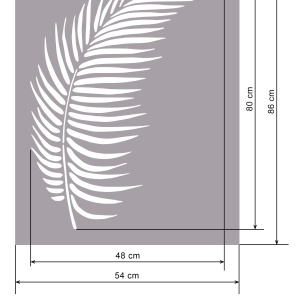 Sablon 860x540x0.5mm, Frunza de Palmier, Refolosibil SP1468654 - Img 2