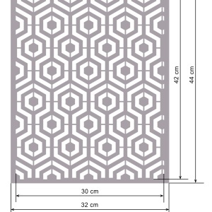 Sablon Linked Hexagons 44x32cm - SP199 - Img 2