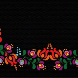 Sablon Refolosibil Dublu Strat, 450*200mm - SP104-1 - Panonian Folk Motif - Img 2
