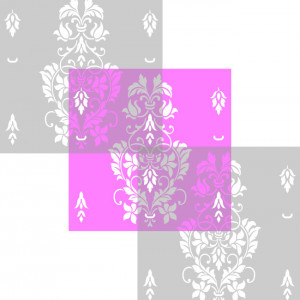 Sablon Refolosibil Repetitiv Flower Damask 590*590mm - SP83 - Img 2