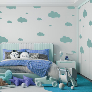 Set of 5 Reusable Stencils for Painting Walls Clouds SP10