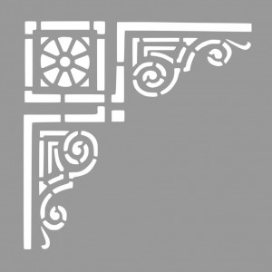 Reusable Square Corner Stencil 29x29cm